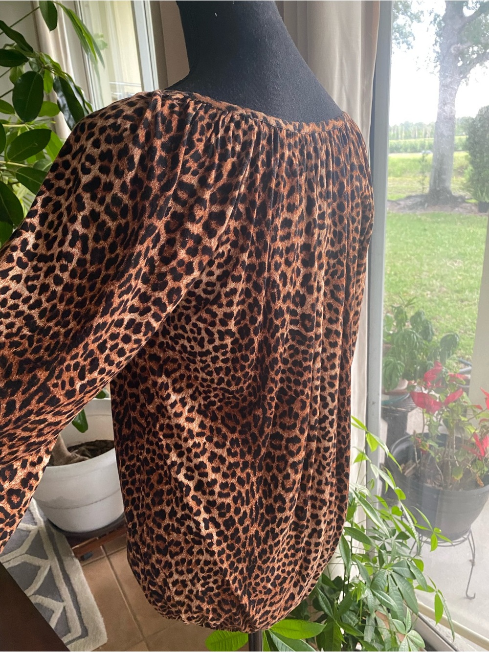 Michael Kors Leopard-Print Blouse in Brown and Black - Picture 4 of 5
